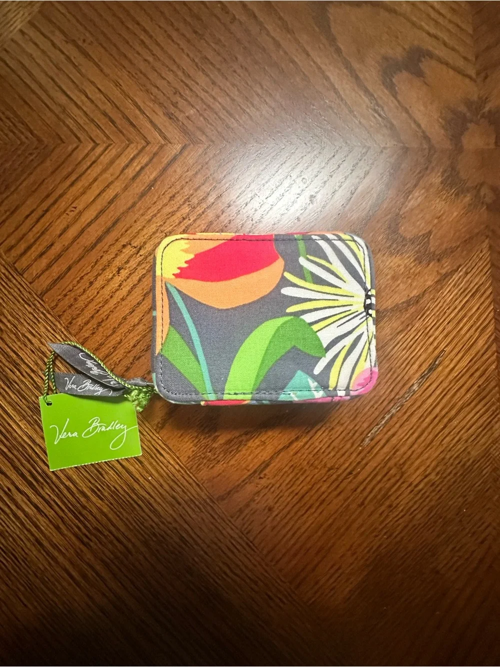 Vera Bradley Jazzy Blooms Travel Pill Case with Bright Floral Pattern